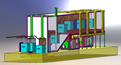 烘干炉3D设计图