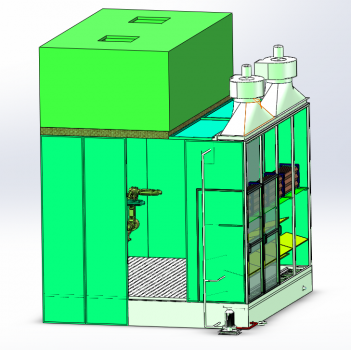 机器人水帘喷漆室3D设计图